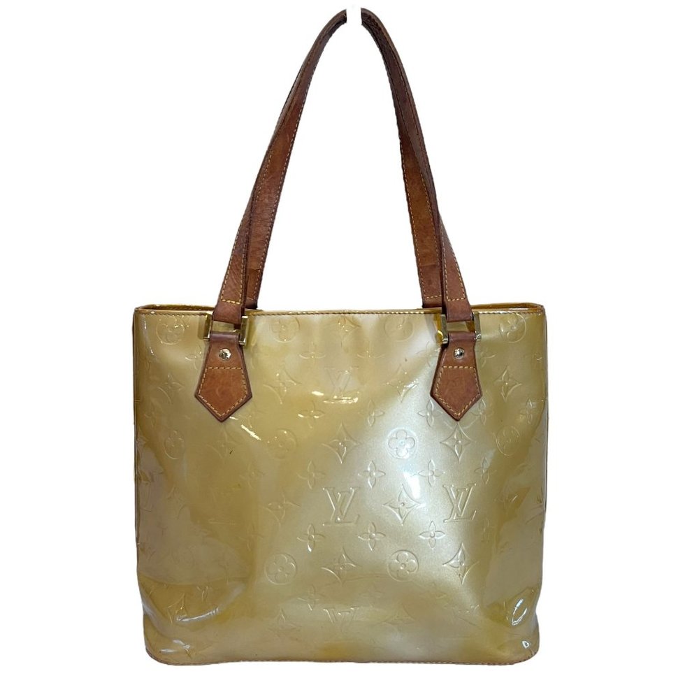 Authentic Louis Vuitton Shoulder Bag Houston Vernis Used LV Handbag Vintage
